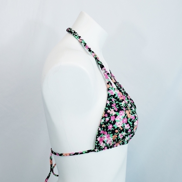 Tori Praver Ditsy Floral Bikini Top Pink Rare Hard to Find - Picture 6 of 7